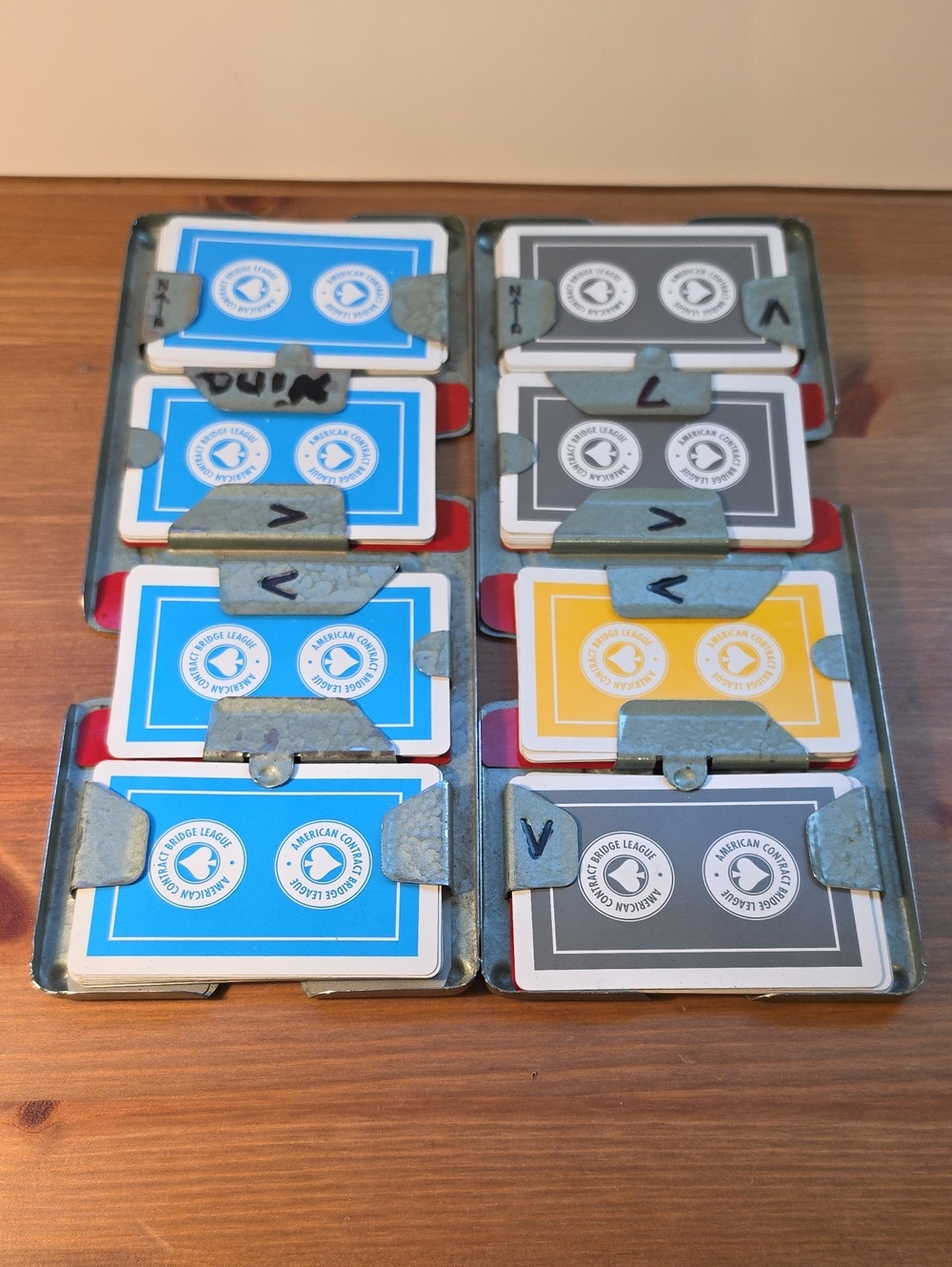 Vintage Contract Bridge Card Holders - Set of 2
